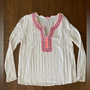 Lilly Pulitzer tunic top with embroidery